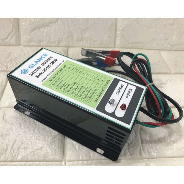 Máy nạp ắc quy tự động GLANCE GC12V-100Ah