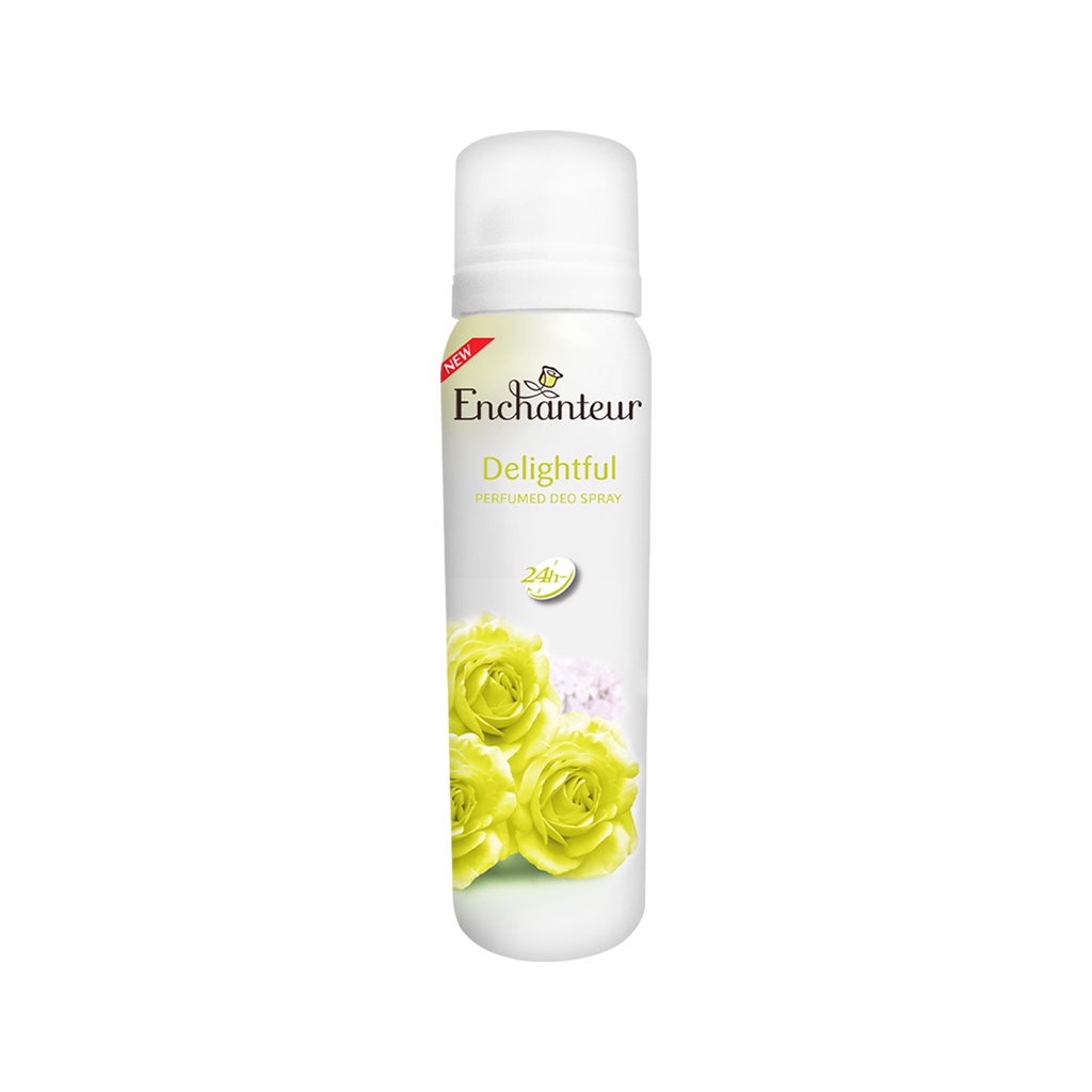 [HB Gift] Xịt khử mùi nước hoa Enchanteur Delightful ngăn mồ hôi &amp; mùi cơ thể 150ml