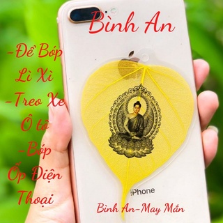 Lá bồ đề bình an - hình phật thích ca - quà tặng ý nghĩa