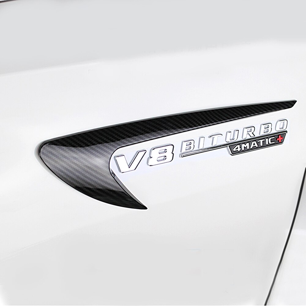 FENDER Bộ 2 Miếng Dán V8 BITURBO Cho Mercedes Benz AMG W212 W202 W203 W204 W205 W209 W210 W211 W213 CLA CLS
