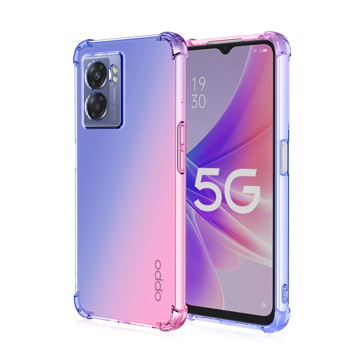 Ốp Điện Thoại Túi Khí Chống Sốc Chống Rơi Màu Gradient OPPO Realme C55 C35 C31 C30 C33 A17 A17K A77s A77 5G A57 A96 A76 A95 4G