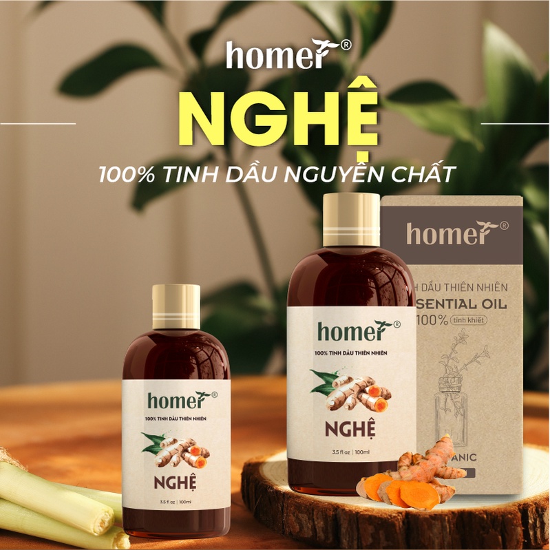 Tinh dầu Nghệ Homer 500ML/ 1L -  Curcuma Longa  Essential Oil  - đạt chuẩn chất lượng kiểm định