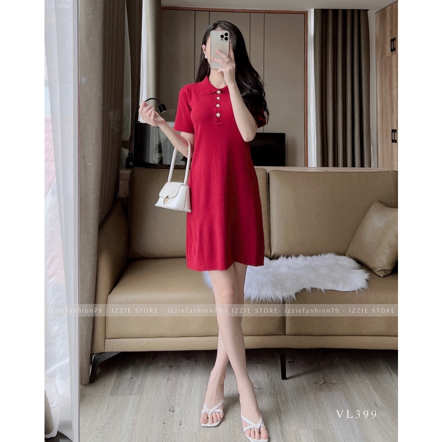 Váy polo basic Izzie V333 form basic, freesize dễ mặc, năng động, trẻ trung
