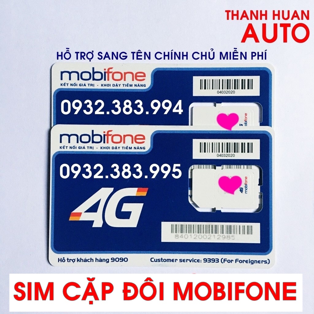 SIM CẶP MOBIFONE - SIM TÌNH NHÂN - CHỌN CẶP SỐ TÙY THÍCH