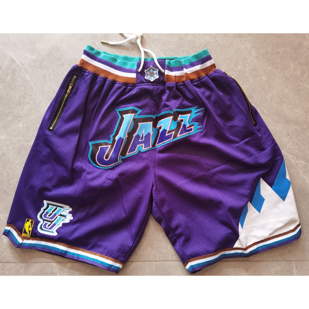 【7 Phong Cách】 Quần Short Bóng Rổ Có Túi Màu Tím Mới 2021 Utah Jazz