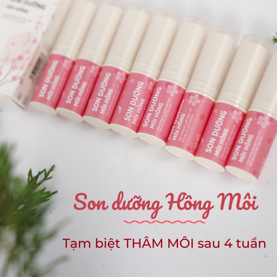 Son dưỡng Môi Hồng Siêu Dưỡng Vitamin E Cỏ Mềm 3,6g