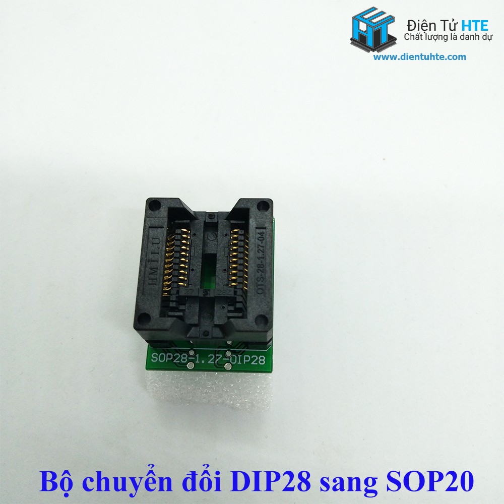Socket chuyển đổi SOP20 SOIC20 sang DIP28 [HTE Quy Nhơn CN2]