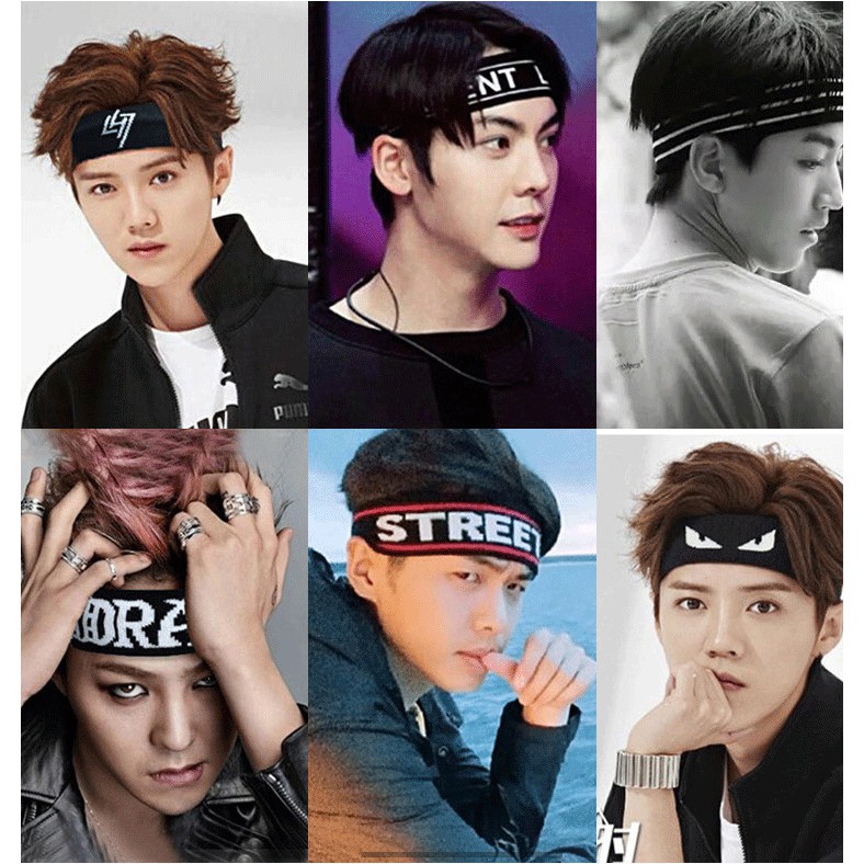 Băng đô trán Headband KPOP, BTS, BIGBANG unisex F310 thời trang nhiều mẫu