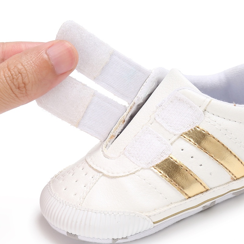 Giày Thể Thao Da PU Đế Mềm Chống Trượt Cho Bé Từ 0-18 Tháng Tuổi Walkers