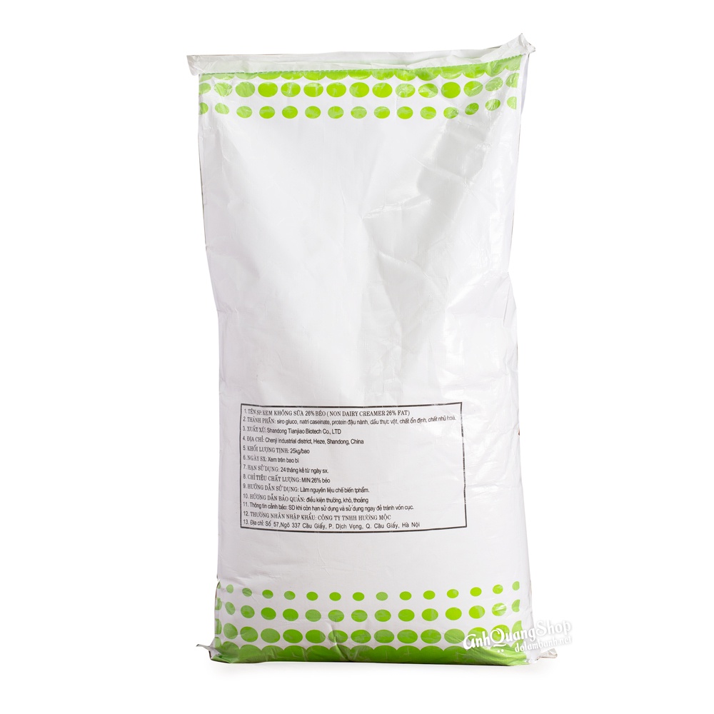 Kem không sữa 26% Béo bò đen bao 25kg