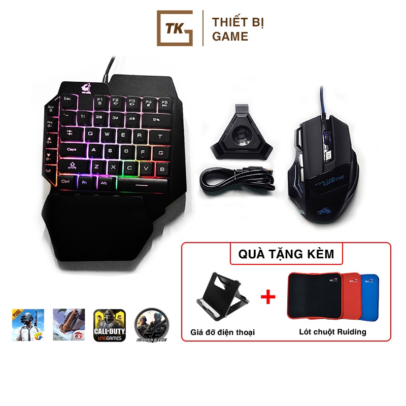 Combo bộ chuyển đổi BSP P5 và bàn phím K15, chuột X3 chơi game PUBG Mobile, Free Fire, ROS | BigBuy360 - bigbuy360.vn