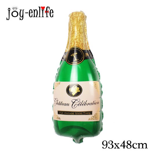 Bong bóng hình ly và chai champagne trang trí sinh nhật, tiệc cưới, tân gia.