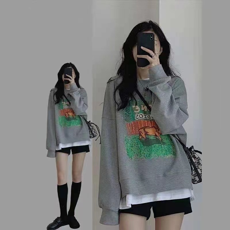 Áo thun tay dài dáng rộng có 10 màu size S-2XL thời trang cho nữ | BigBuy360 - bigbuy360.vn