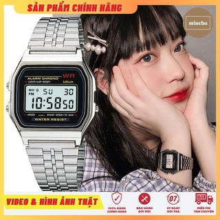 Đồng hồ nữ điện tử dây thép chống nước phong cách Vintage A159 Miucho