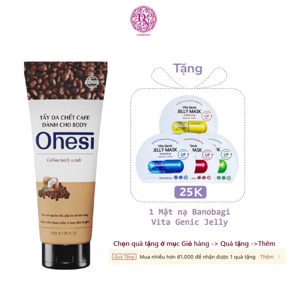 Tẩy da chết Cafe Ohesi dành cho body 200g