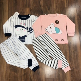 Bộ cotton dài tay cho bé