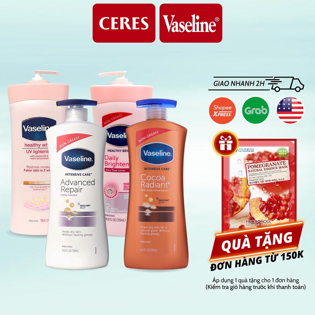 Sữa Dưỡng Thể Vaseline 725ml Trắng Da Healthy White UV Lightening Body Lotion