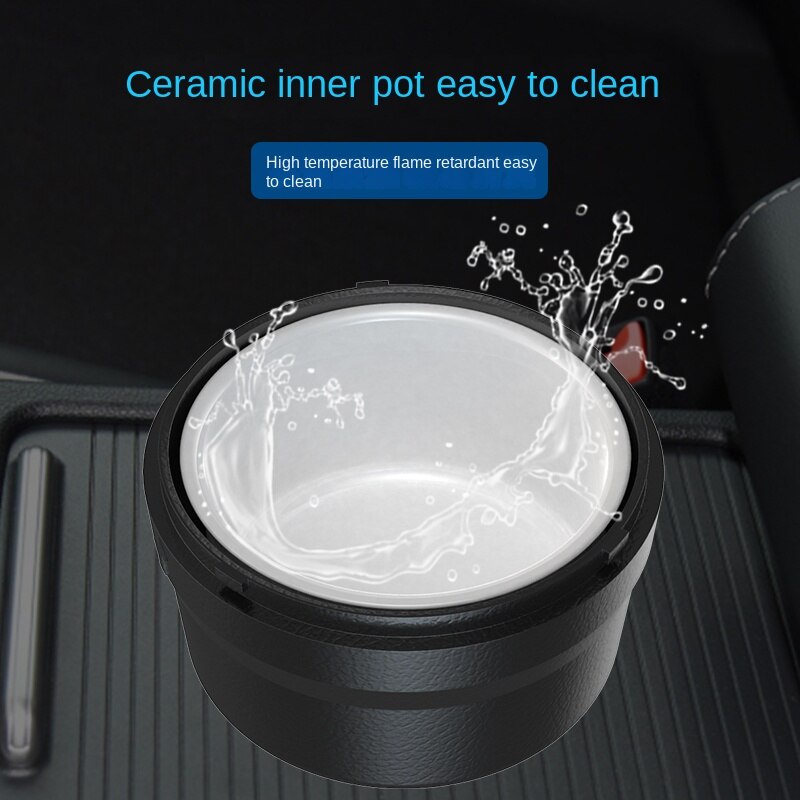 Gạt Tàn Thuốc Lá Lexus Bằng Gốm Chịu Nhiệt Cao Kèm Đèn LED Với Vỏ Bọc Trang Trí Nội Thất Xe Hơi