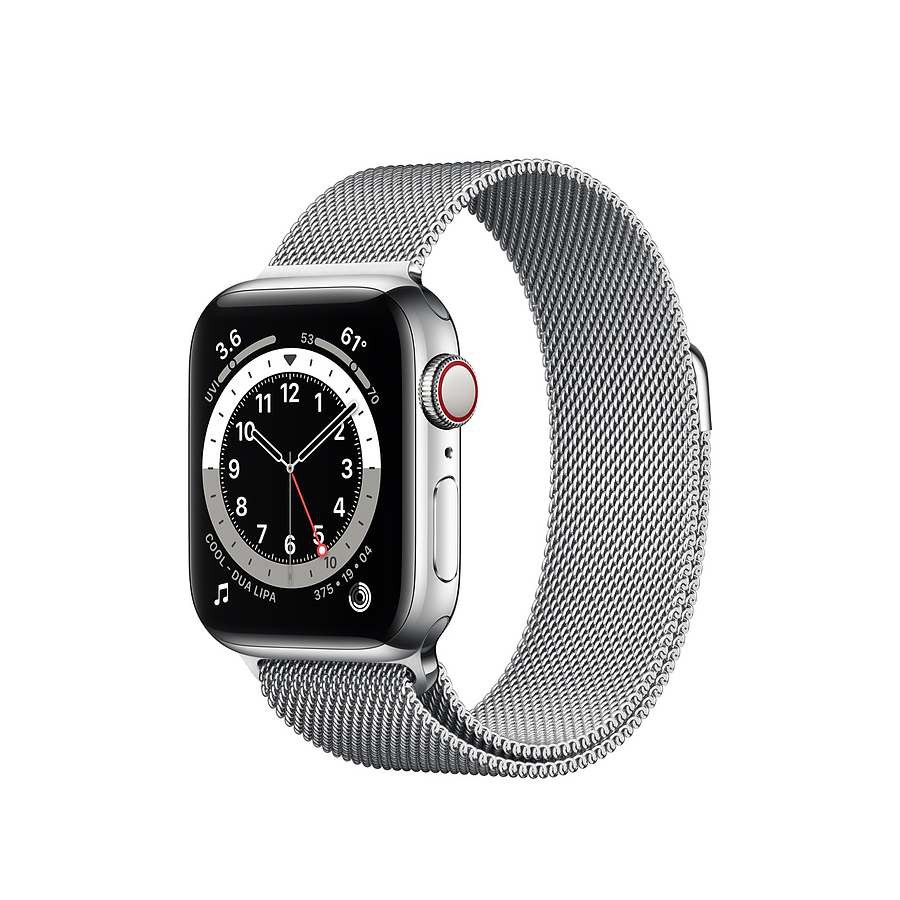 Apple Watch Series 6 (GPS + Cellular) Stainless Steel (Thép không gỉ/ Dây Milanese) &gt;