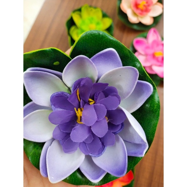 Hoa giả hoa sen thả nước sezi nhí 8cm