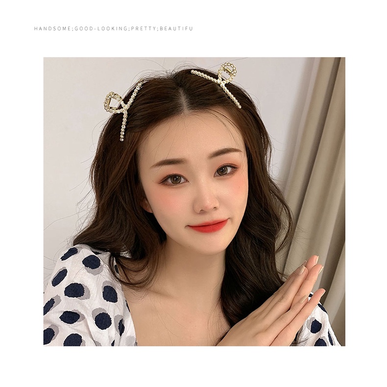 Kẹp Tóc Hình Bướm Đính Ngọc Trai Thời Trang