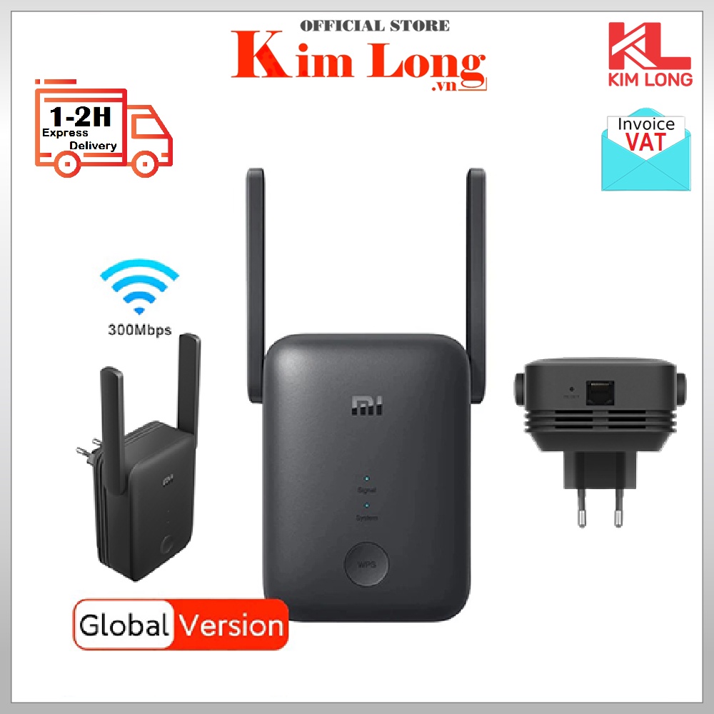 Kích sóng Wifi Xiaomi Mi WiFi Range Extender AC1200 EU, có cổng Lan - Hàng chính hãng