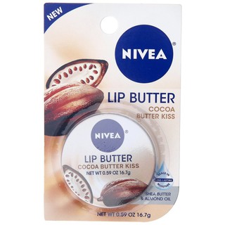 Hộp bơ dưỡng môi NIVEA Cocoa Butter Lip Butter .59 Ounce Carded Tin 16,7g (Mỹ)
