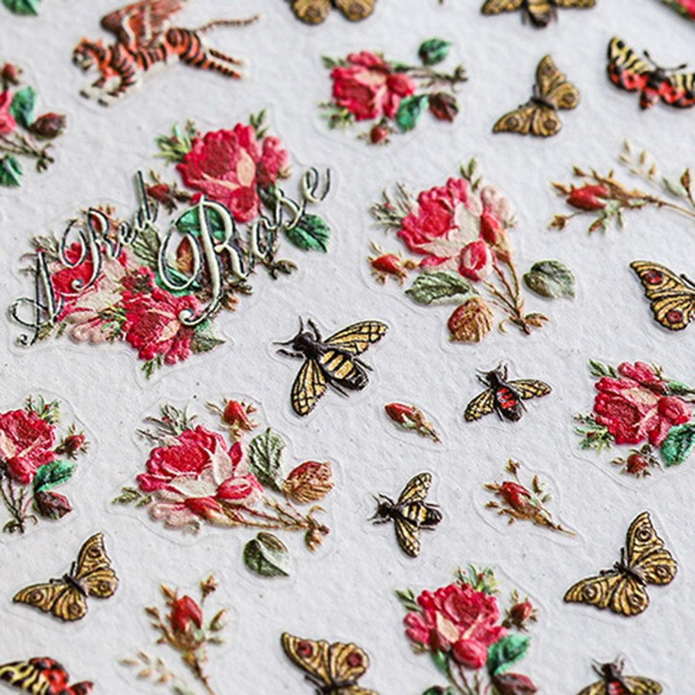 Miếng Dán Trang Trí Móng Tay Họa Tiết Bướm Dập Nổi 5D DIY