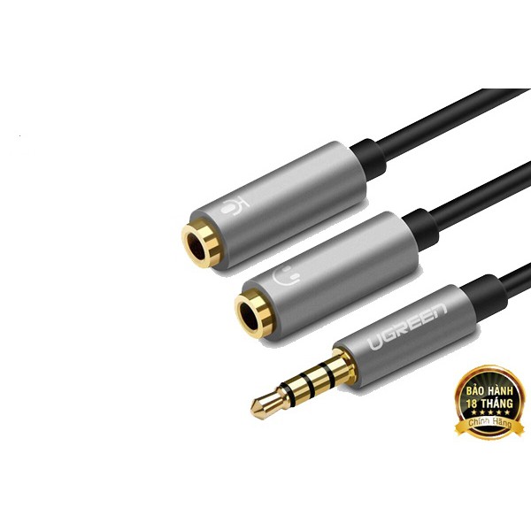 Cáp chia Audio 3.5mm ra 2 đầu 3.5mm Loa và Mic Ugreen 30619