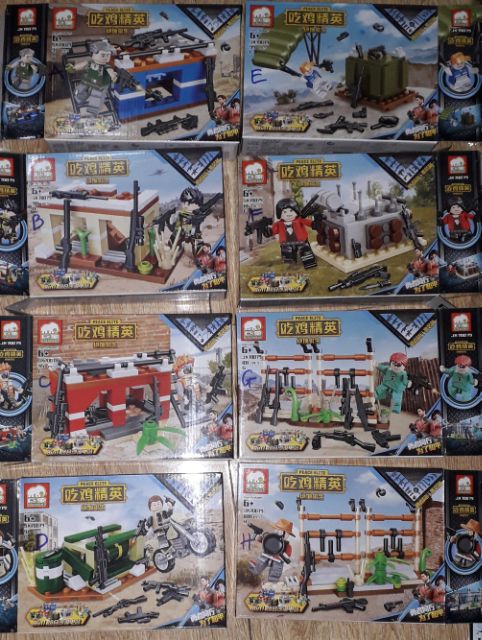 Lắp ráp 1 hộp LegoPubg 70079 có trên 100 chi tiết bằng nhựa ABS