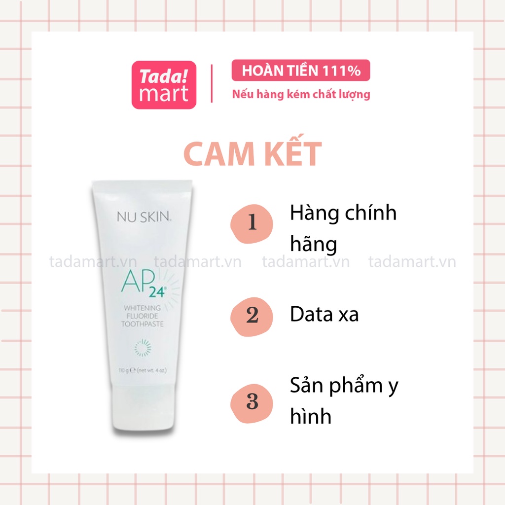 Kem đánh răng làm trắng giảm mảng bám Nuskin AP24 Mỹ