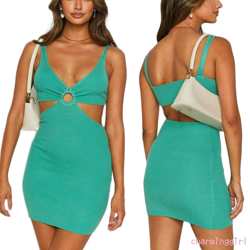 Đầm không tay Cổ Chữ V Thời Trang Quyến Rũ