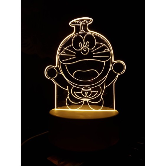 Đèn LED 3D, đèn trang trí hình DORAEMON nhiều màu độc đáo – quà tặng sinh nhật, quà tặng cute