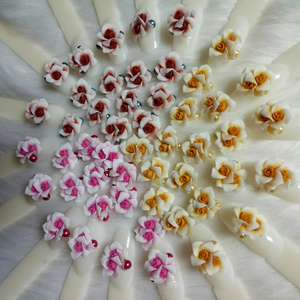 Hoa bột nỗi 4D | hoa hồng đôi | 2 cái/28k
