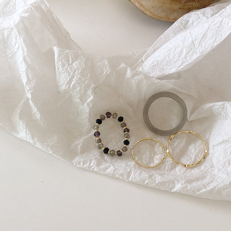 Set Nhẫn Đeo Tay Kim Loại Phong Cách Vintage Thời Trang Dành Cho Nữ