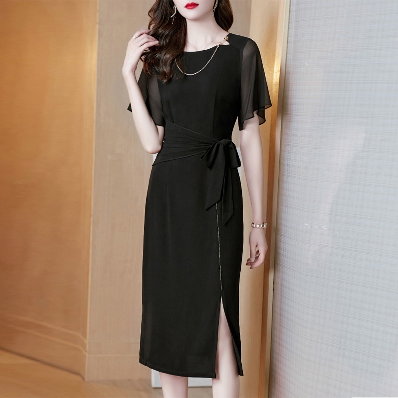 Đầm trung niên sang trọng, thiết kế trẻ trung, che khuyết điểm tốt, vải Lụa Cát mềm mịn - WOBE Happy Mami - G16 | BigBuy360 - bigbuy360.vn