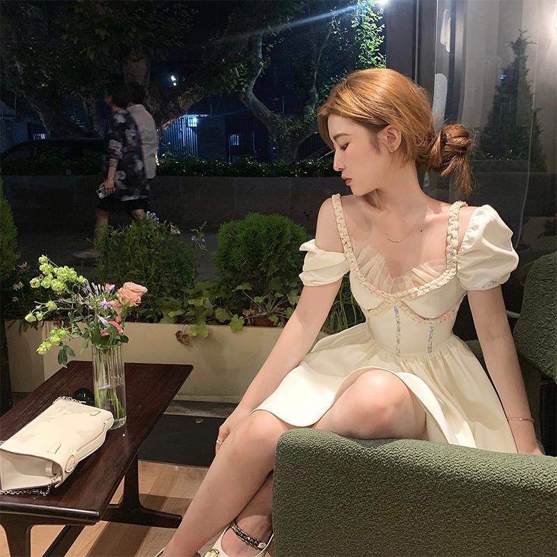 (SẴN CÓ TAY M) ĐẦM TIỂU THƯ NỮ DÁNG XÒE TÔN DÁNG ULZZANG (ảnh thật cuối)S