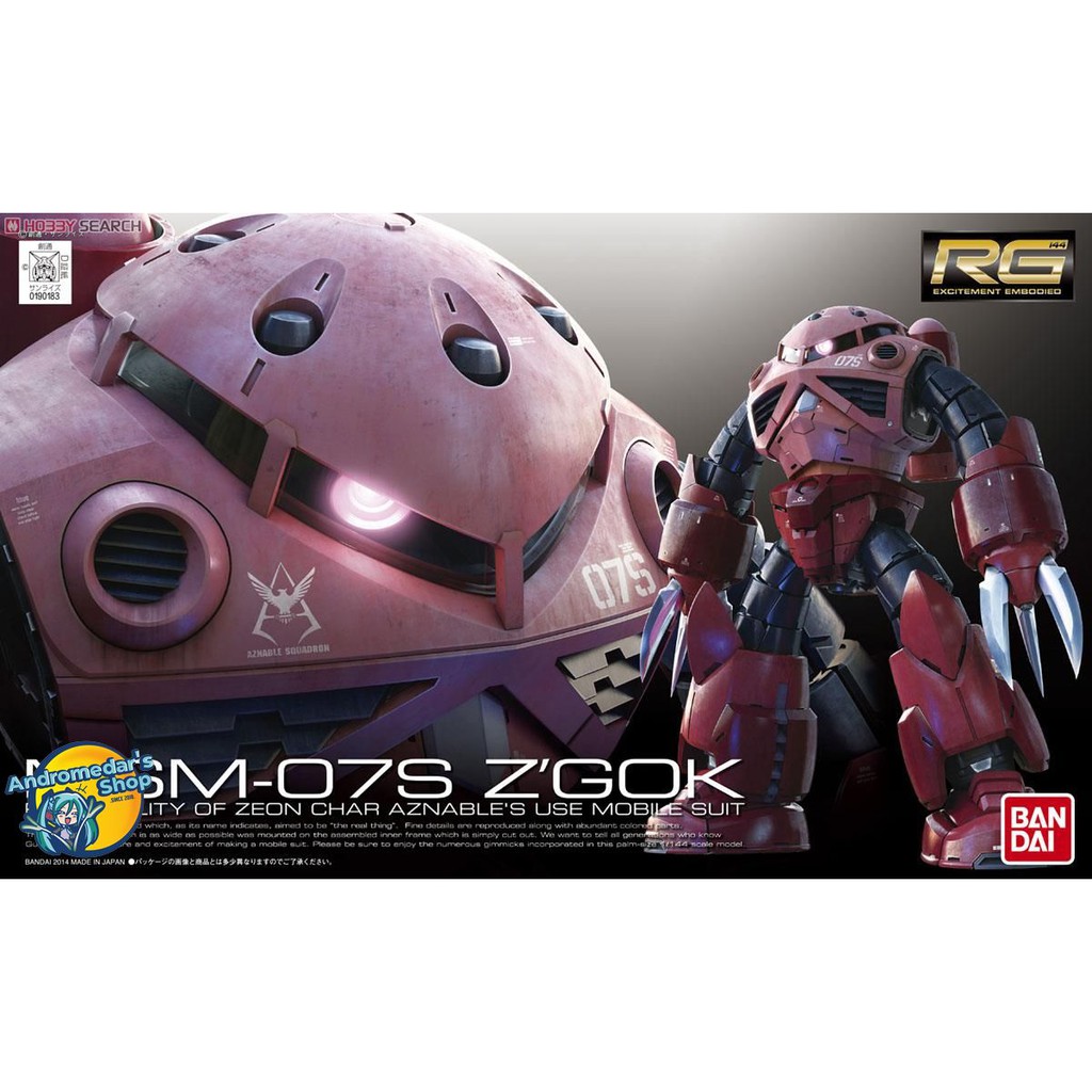 [Bandai] Mô hình lắp ráp MSM-07S Char`s Z`Gok (RG) (Gundam Model Kits)