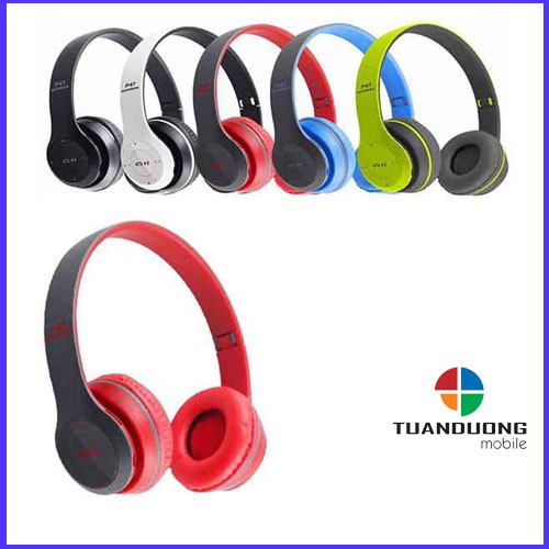 [Mã 2404EL10K giảm 10K đơn 20K] Tai nghe không dây bluetooth chụp tai P47 _Hỗ trợ nghe nhạc thẻ nhớ, đài FM radio