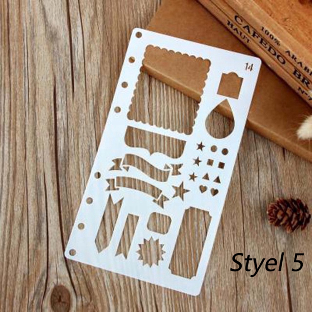Khuôn vẽ bằng nhựa kích cỡ A6 cho trang trí nhật ký DIY