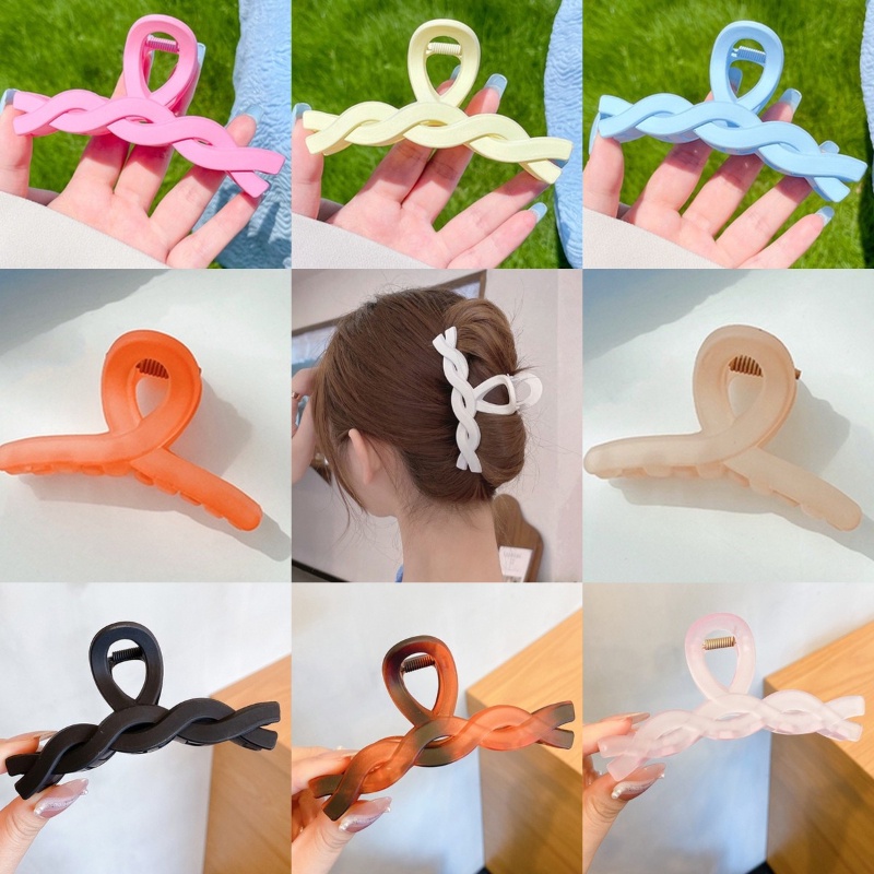 Kẹp Tóc Màu Trơn Đơn Giản Phong Cách Hàn Quốc Cho Nữ