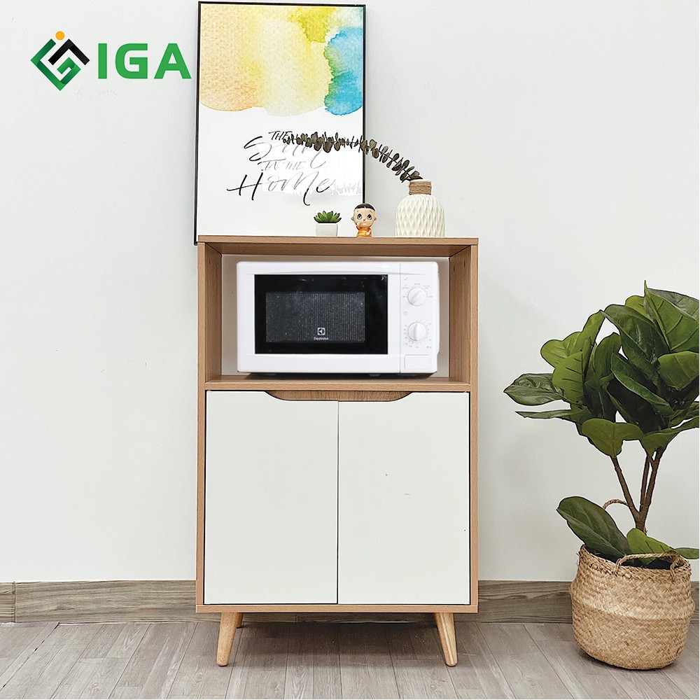 Tủ Kệ Lò Vi Sóng IGA Model 01 Phong Cách Nordic - GP118