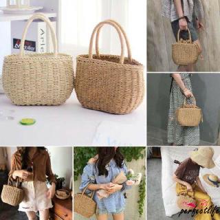 Túi cói đeo vai phong cách cổ điển thanh lịch dành cho nữ