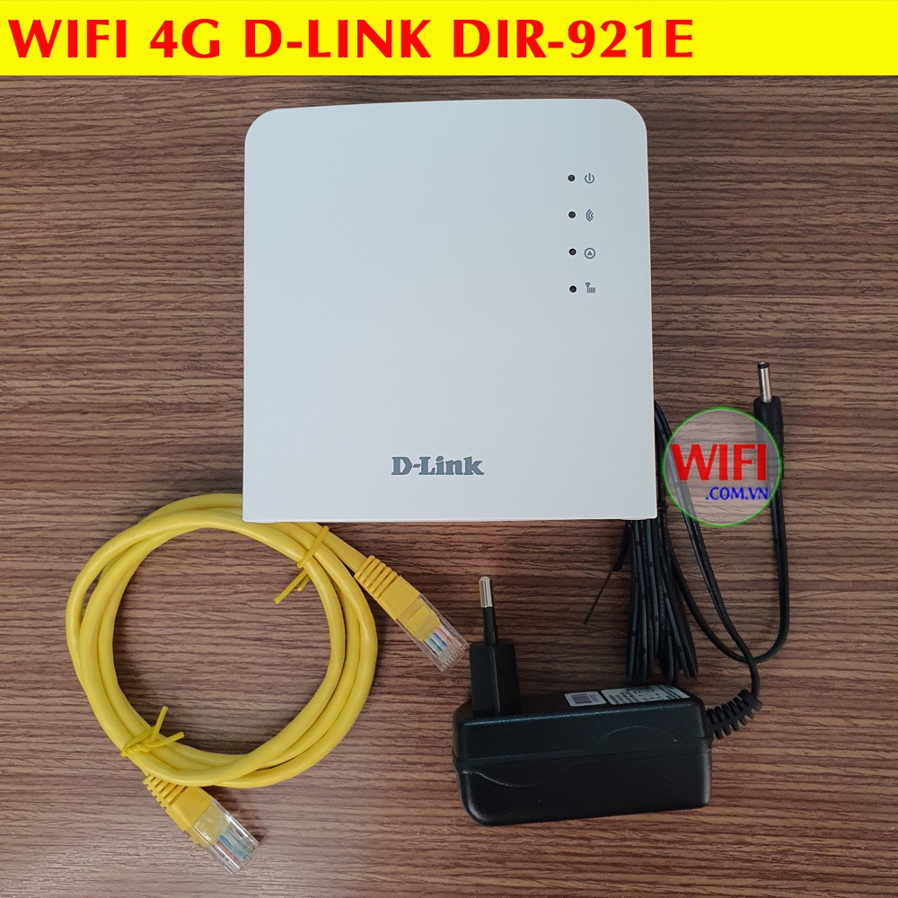 Phát Wifi 4G D-Link 921E, Xài Sim, Cắm Điện Trực Tiếp, Có 2 Cổng LAN và Rắc Cắm Anten Ngoài