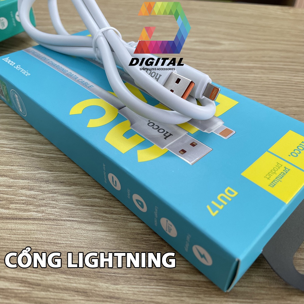 Cáp Sạc Nhanh Hoco DU17 Dài 1 Mét ( ip,Type C,Micro )
