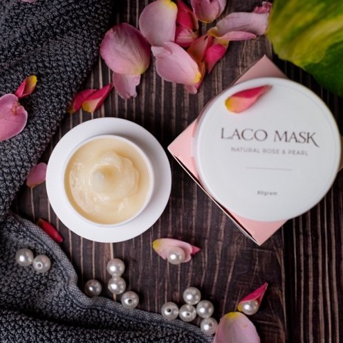 Mặt nạ dưỡng da LACO MASK chiết xuất tinh chất ngọc trai, nhân sâm, hoa hồng giúp nuôi dưỡng làn da trắng hồng mịn màng