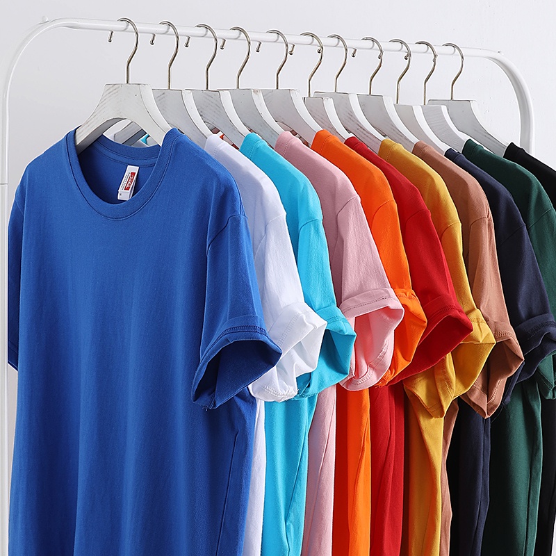 HIIXIIVI Áo Thun 100% cotton Tay Ngắn Cổ Tròn Màu Trơn Thời Trang Mùa Hè Phong Cách Hàn Quốc Mới 2022