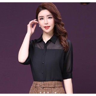 ÁO SƠ MI PHỐI VOAN - MÃ 3148