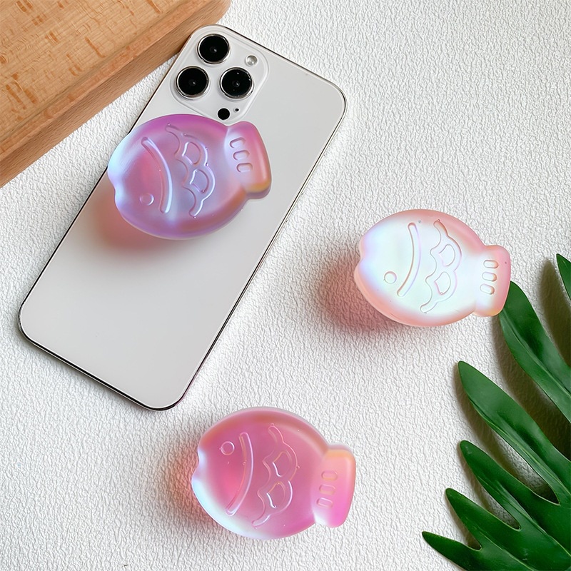 Giá Đỡ Điện Thoại Mini Hình Cá 3D Bằng Pha Lê Xinh Xắn