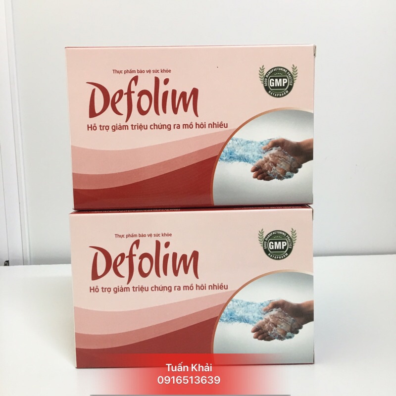 Giảm mồ hôi tay chân từ thảo dược - Defolim - Hộp 30 viên